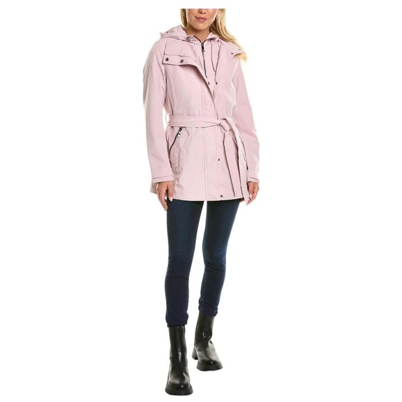 Nautica Light Pink Trench Coat - Picture 1 of 7